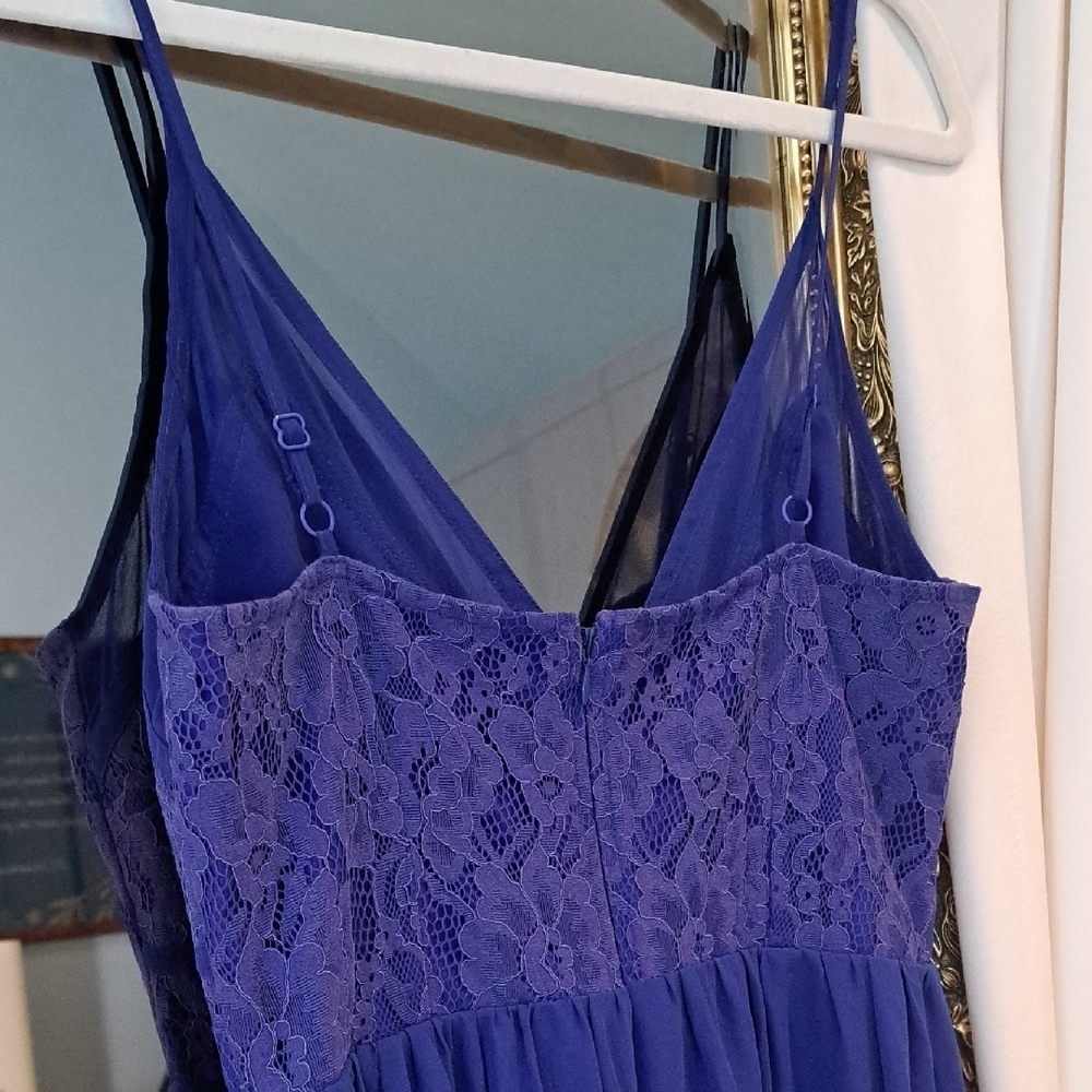 ASOS Royal Blue Lace Formal Maxi Dress - Picture 3 of 4
